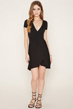 Allison Pleated Dip Hem Dress in Black